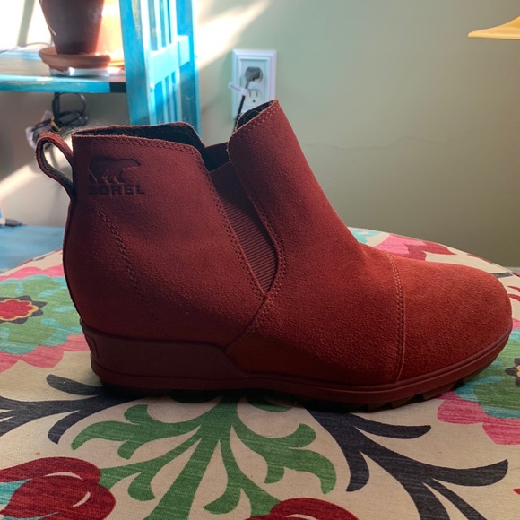 Warp Red Sorel Waterproof Ankle Booties 🧡❤️M-W - Picture 2 of 8